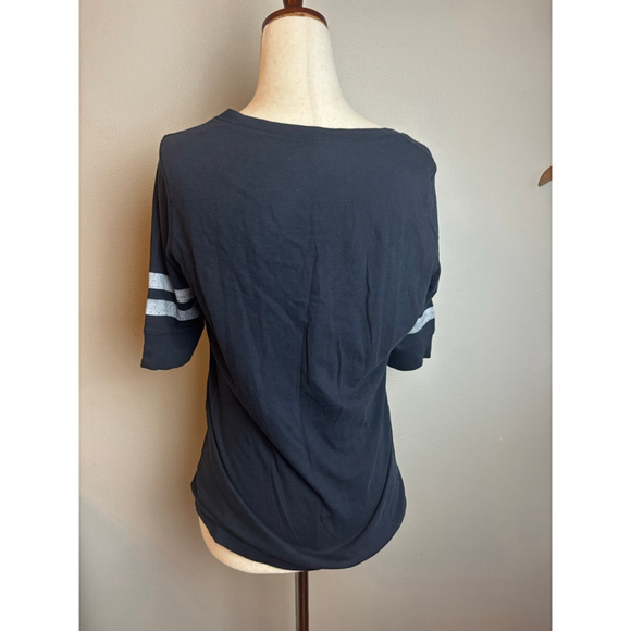 Women's 47 Brand Black Red Short Sleeve Tee S Rainier MLB baseball Beer Seattle - Picture 3 of 6